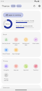 Thanox 首页界面